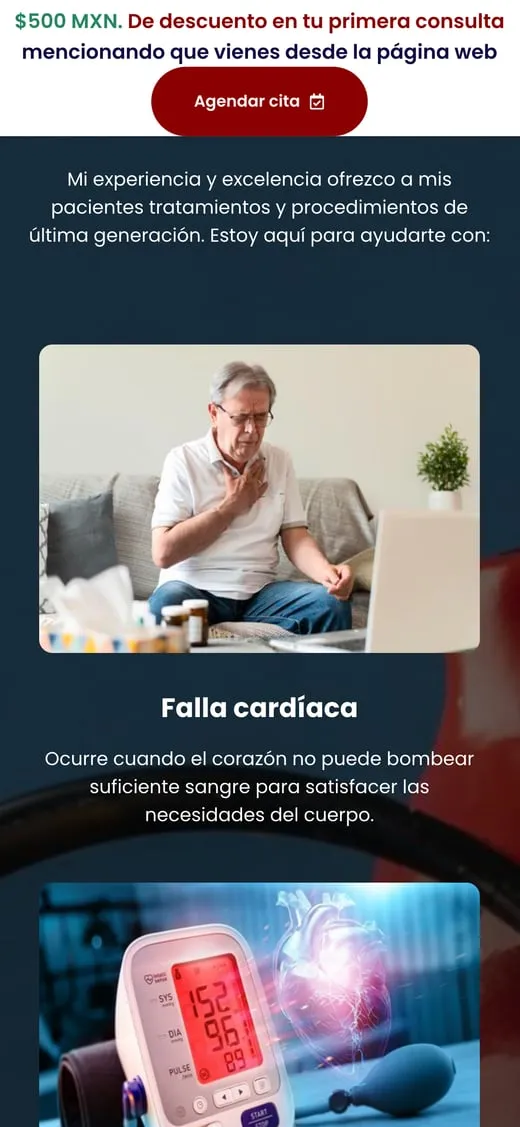 Pantalla del sitio de Dr. Rolando González