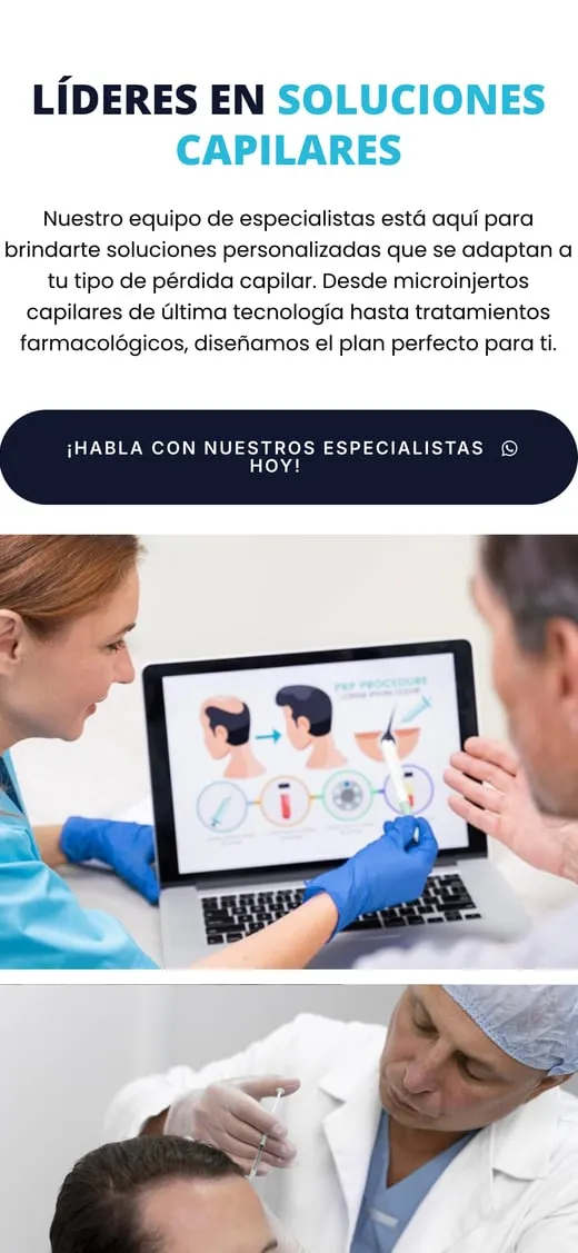 Pantalla del sitio de Hospital Mexicano de Tricología