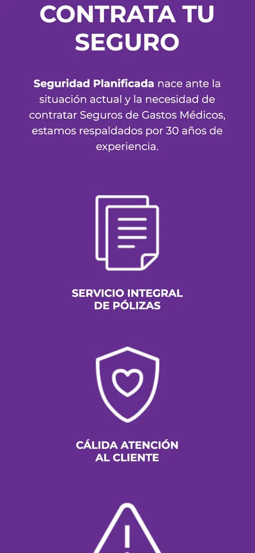 Pantalla del sitio de Seguridad Planificada